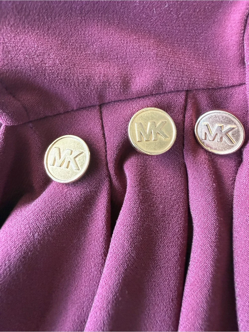 Michael Kors Draped Cowl Neck Top - Wine